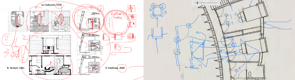 Digital sketching during seminar and design studio (author's collection)